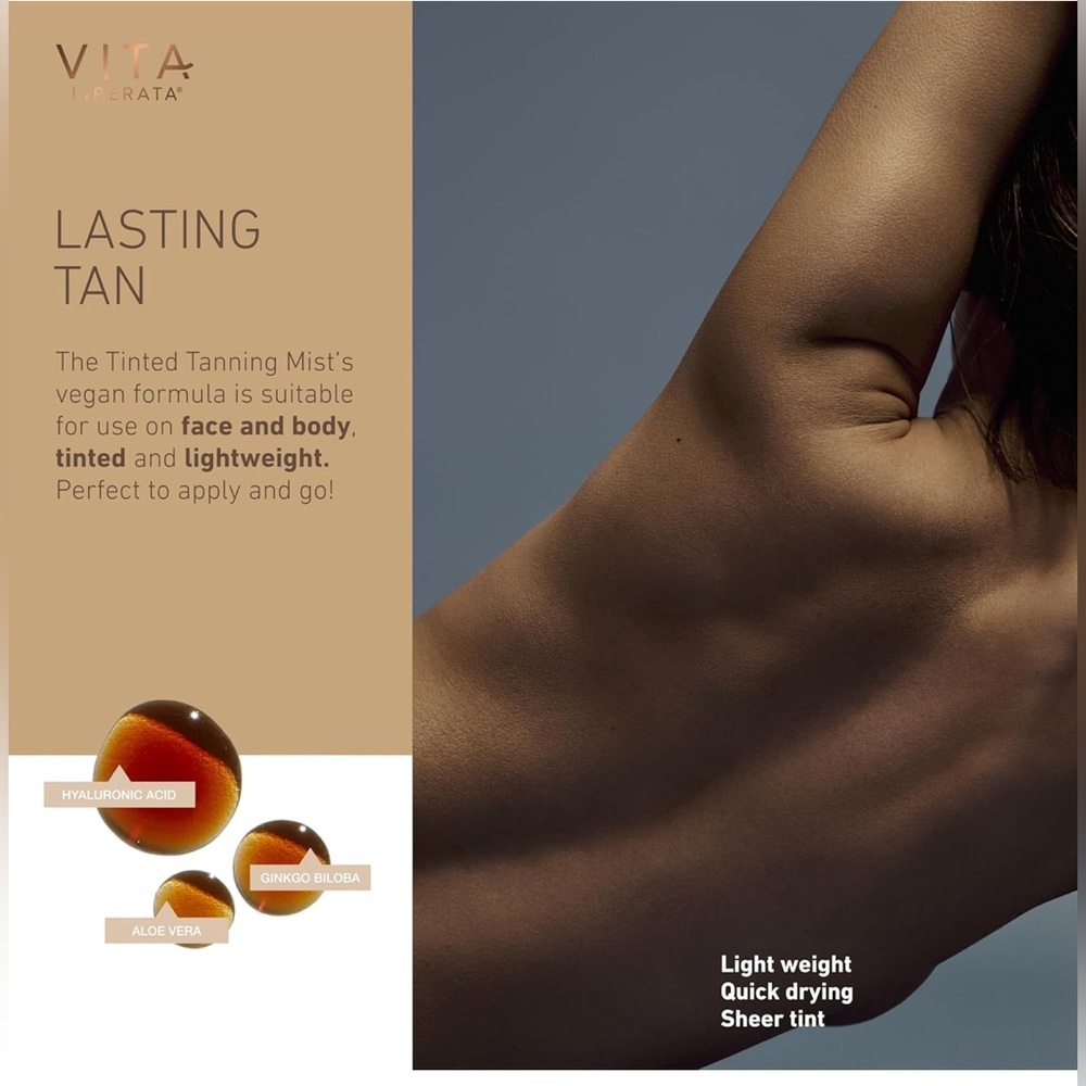 Vita Liberata Tinted Tanning Mist – Medium | 200ml | Clean Formula - Picture 3 of 4